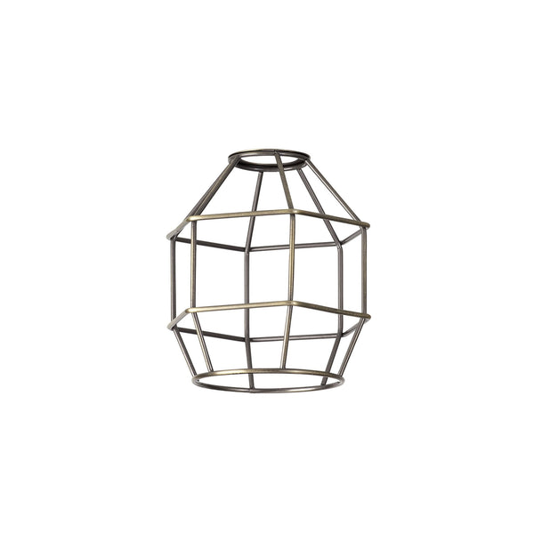 Abode Hexagon 140mm Wire Cage Shade in Brushed Bronze
