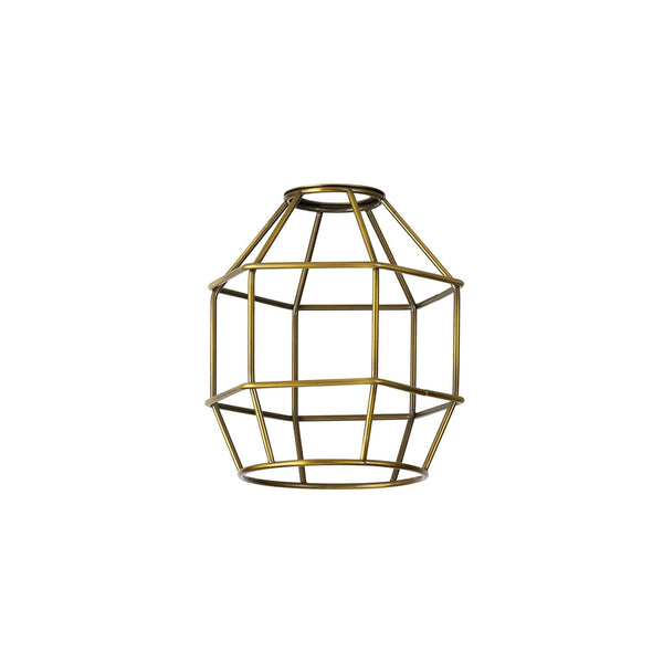 Abode Hexagon 140mm Wire Cage Shade in Brushed Brown Bronze