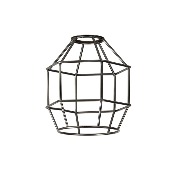 Abode Hexagon 140mm Wire Cage Shade in Black Chrome