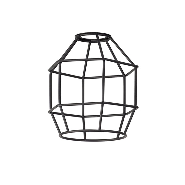 Abode Hexagon 140mm Wire Cage Shade in Black