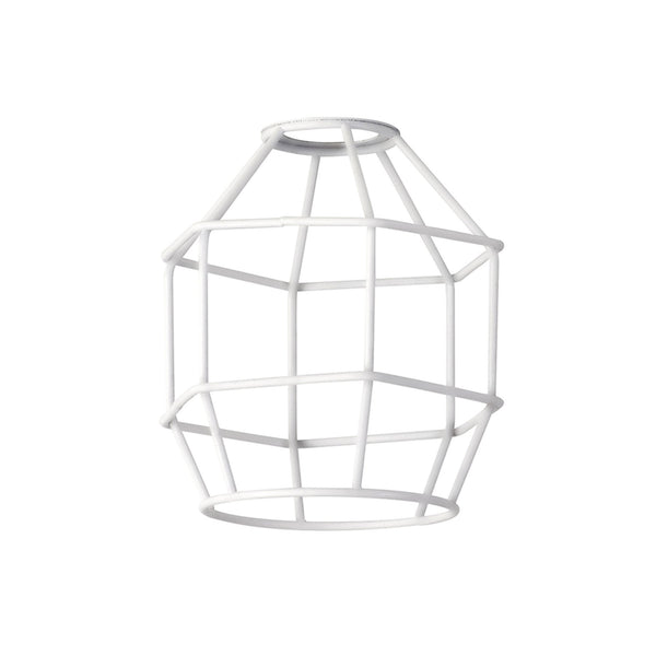 Abode Hexagon 140mm Wire Cage Shade in White