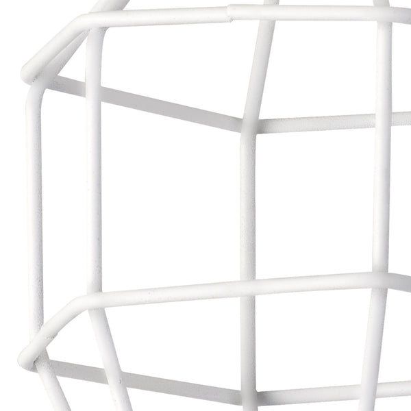 Abode Hexagon 140mm Wire Cage Shade in White