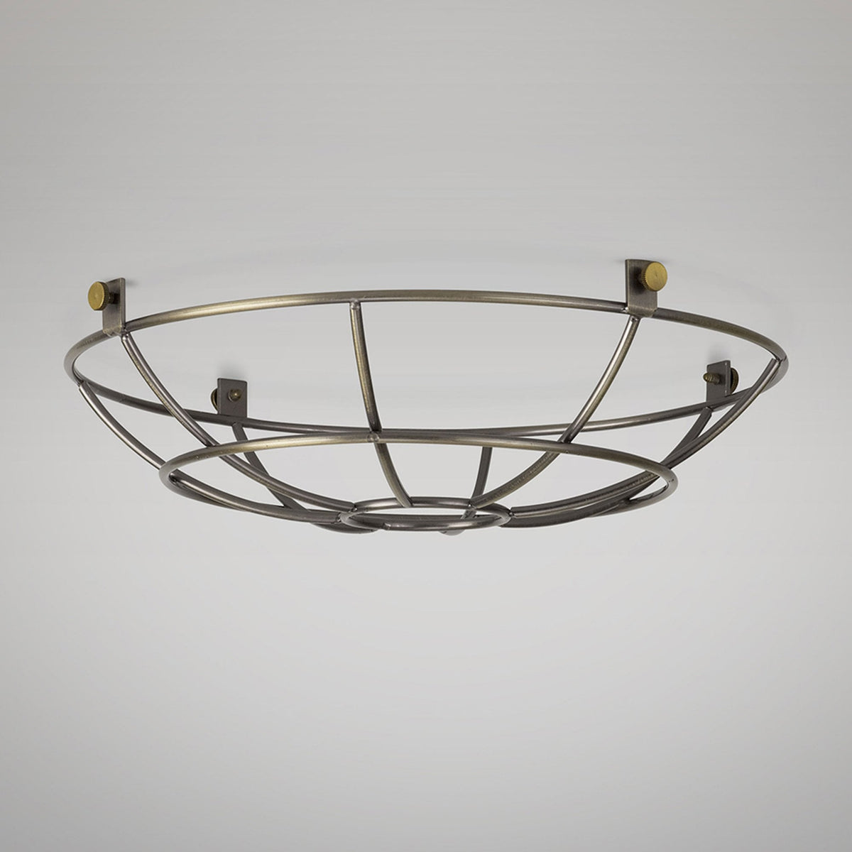 Abode Shallow Round 250mm Wire Cage Guard in Brushed Bronze