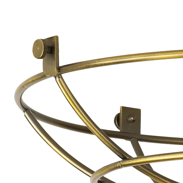 Abode Shallow Round 250mm Wire Cage Guard in Brushed Brown Bronze