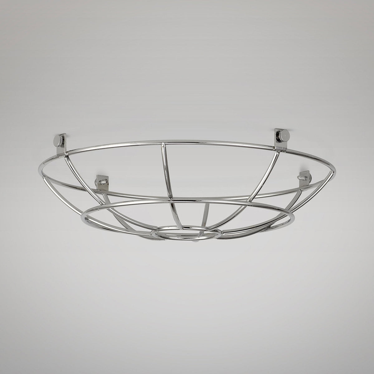 Abode Shallow Round 250mm Wire Cage Guard in Chrome