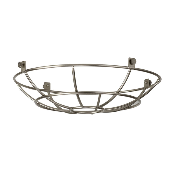 Abode Shallow Round 250mm Wire Cage Guard in Brushed Nickel