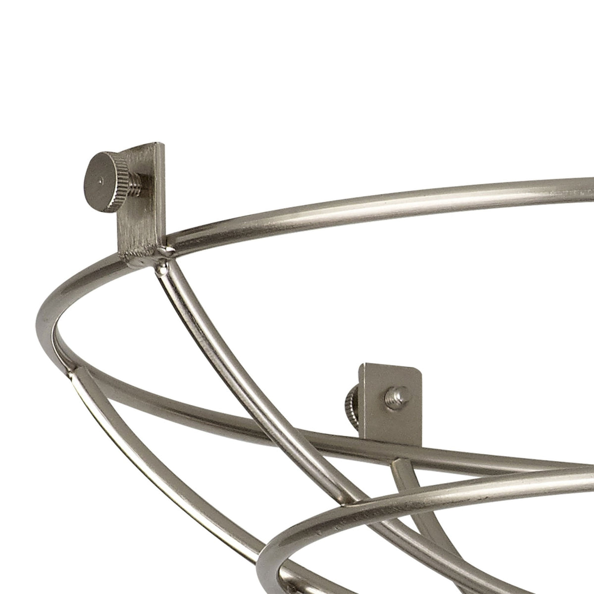 Abode Shallow Round 250mm Wire Cage Guard in Brushed Nickel