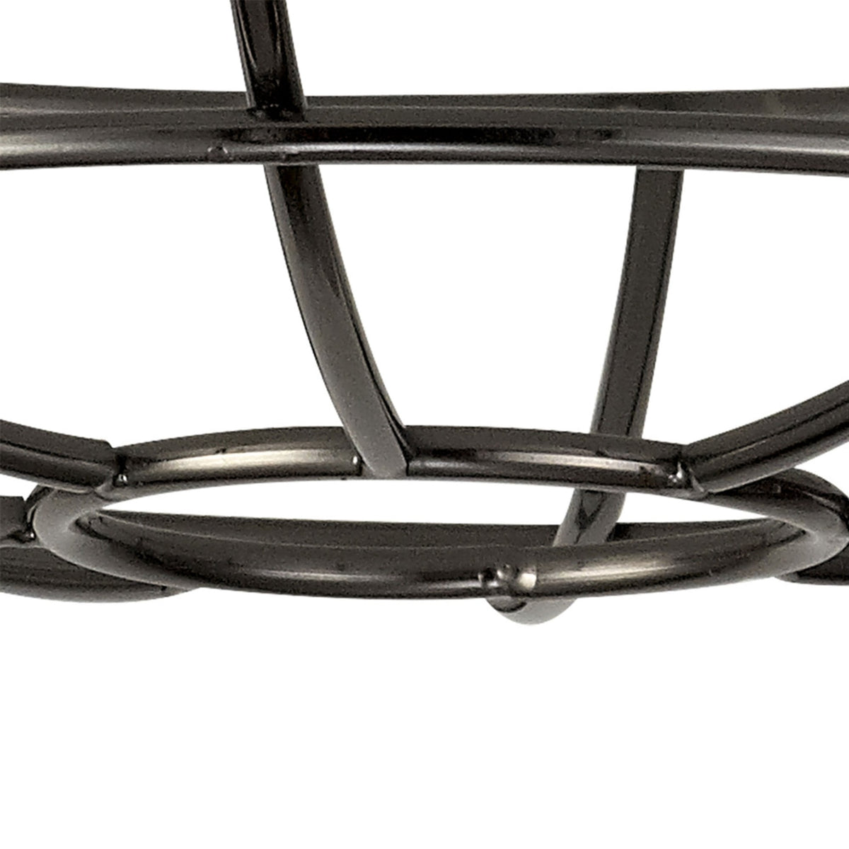 Abode Shallow Round 250mm Wire Cage Guard in Black Chrome