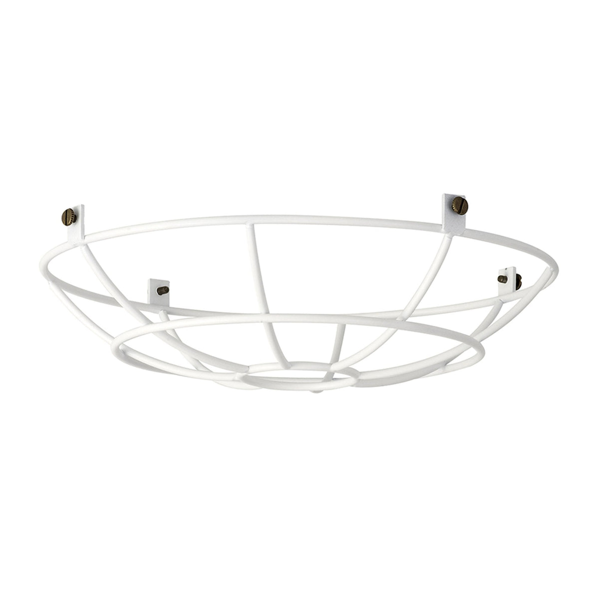 Abode Shallow Round 250mm Wire Cage Guard in White