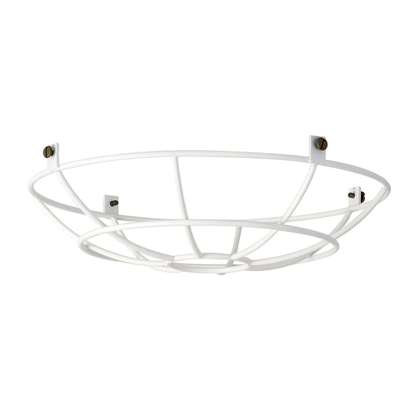 Abode Shallow Round 250mm Wire Cage Guard in White