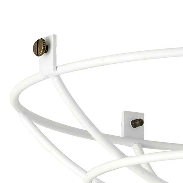 Abode Shallow Round 250mm Wire Cage Guard in White