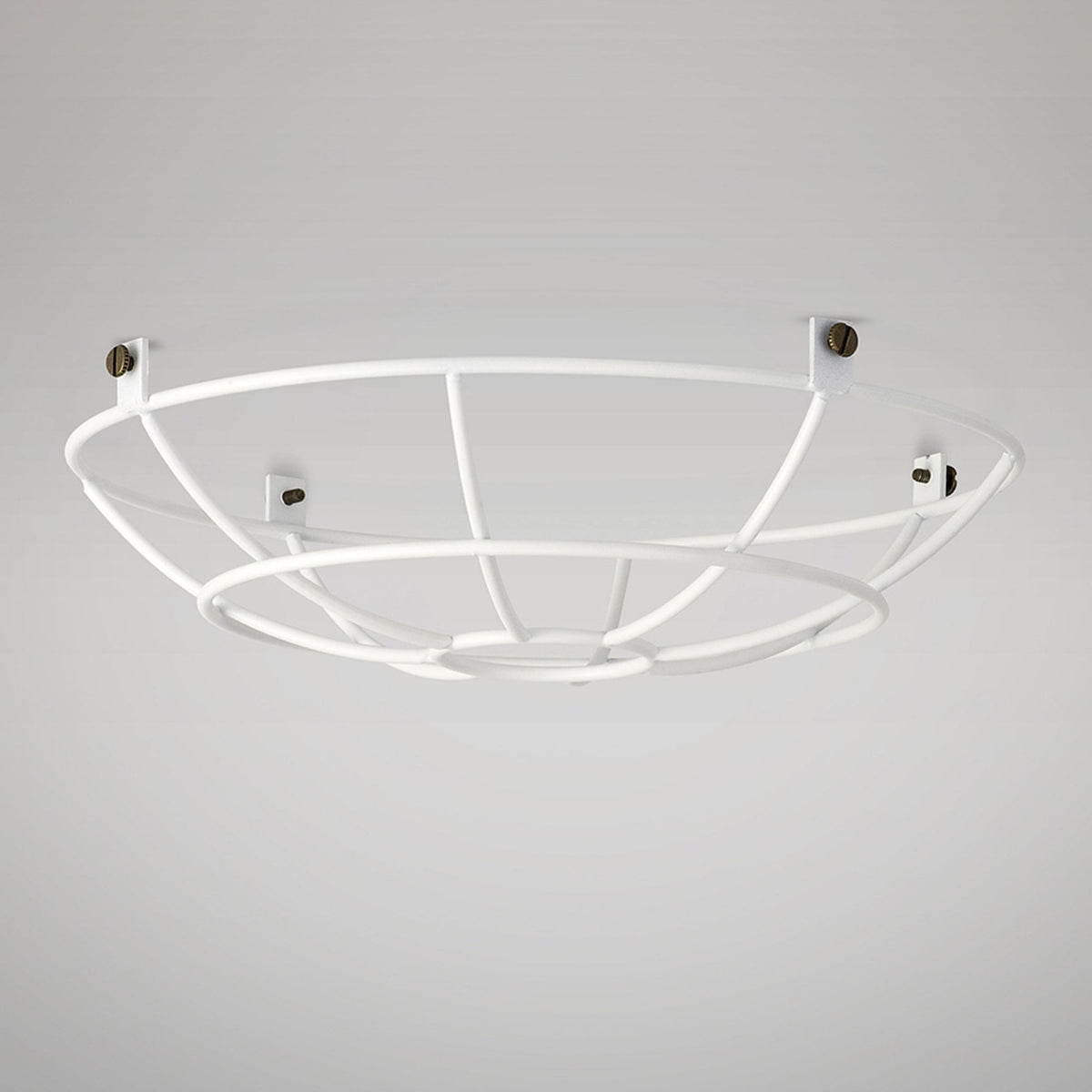 Abode Shallow Round 250mm Wire Cage Guard in White