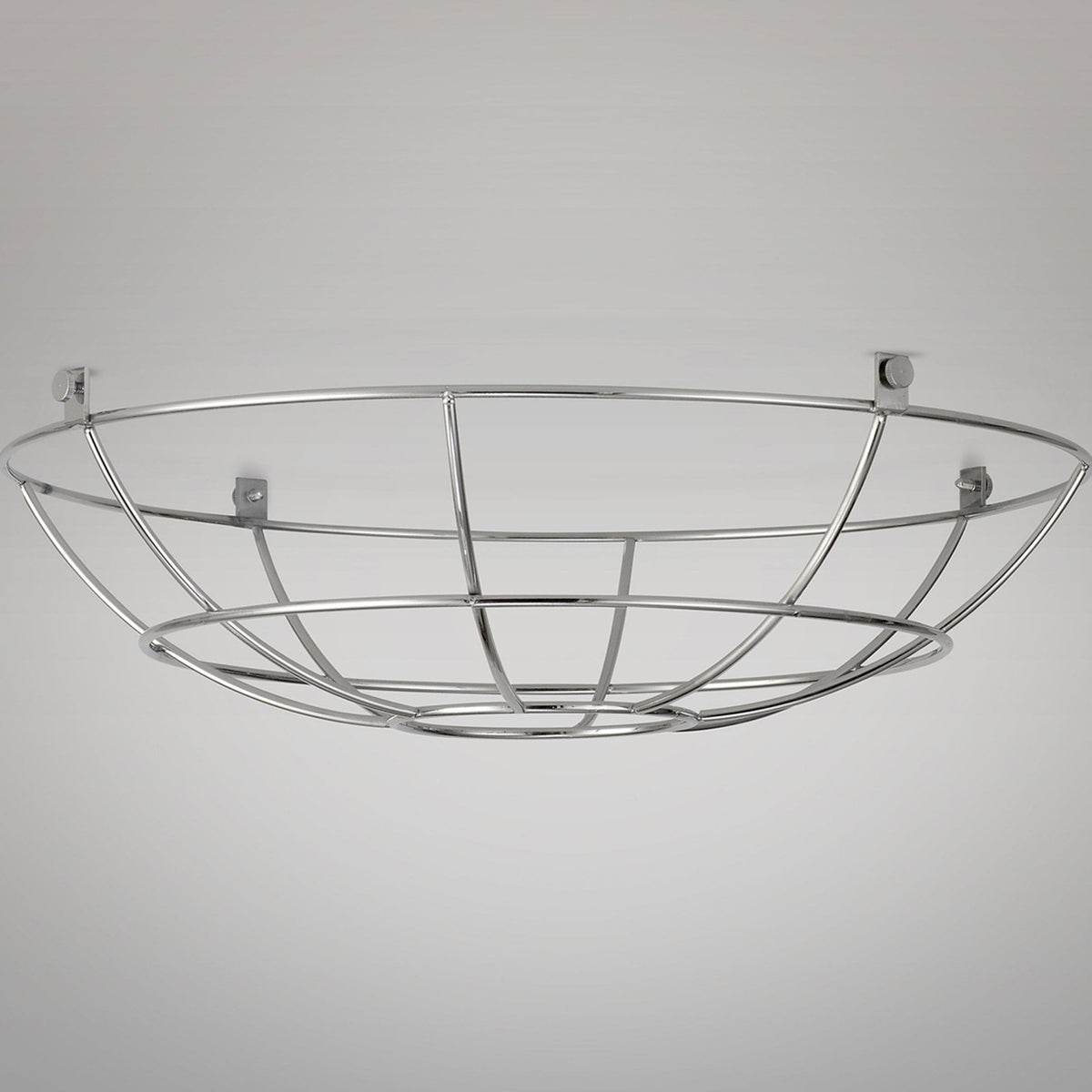 Abode Shallow Round 350mm Wire Cage Guard in Chrome