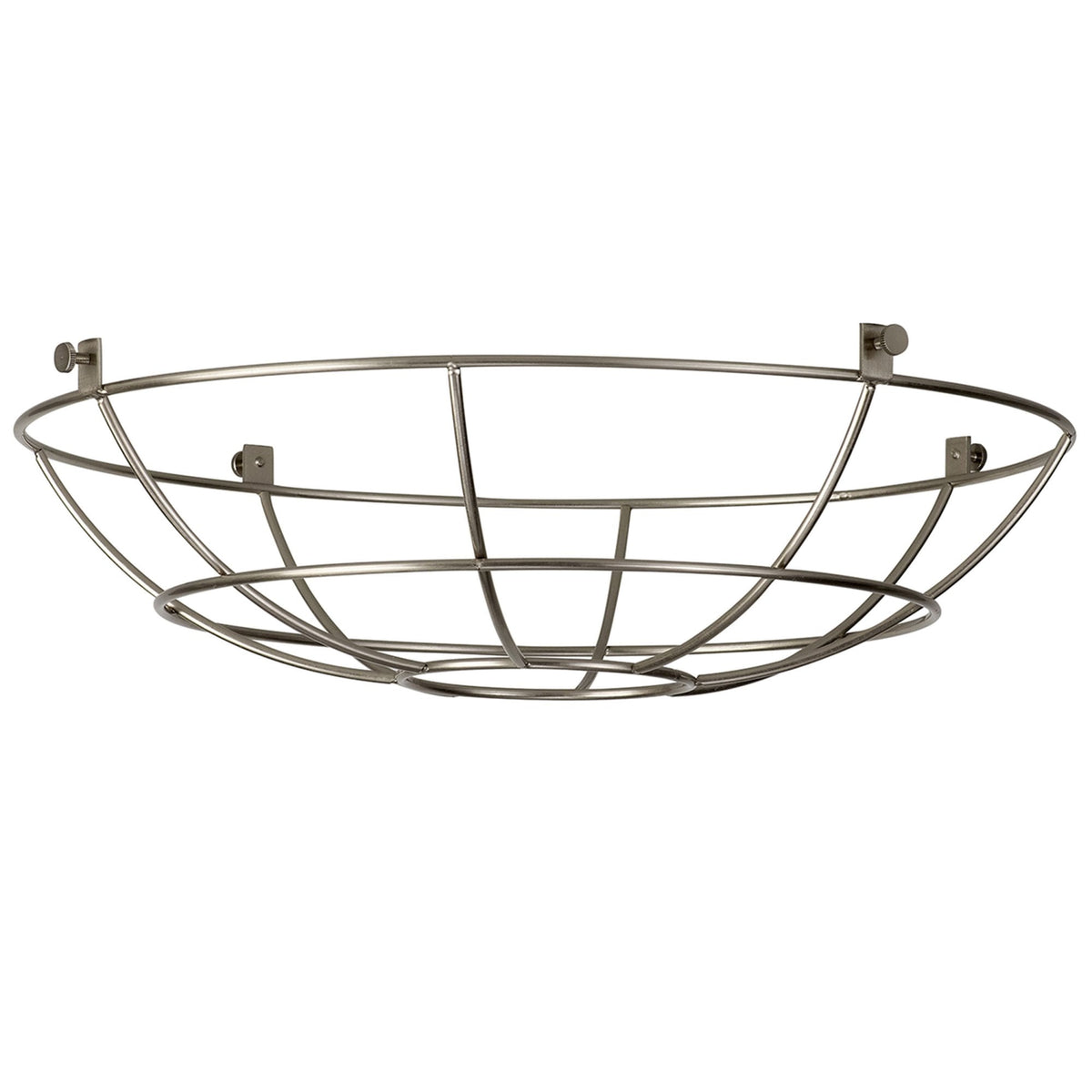 Abode Shallow Round 350mm Wire Cage Guard in Brushed Nickel
