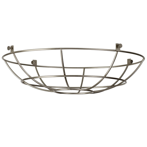 Abode Shallow Round 350mm Wire Cage Guard in Brushed Nickel