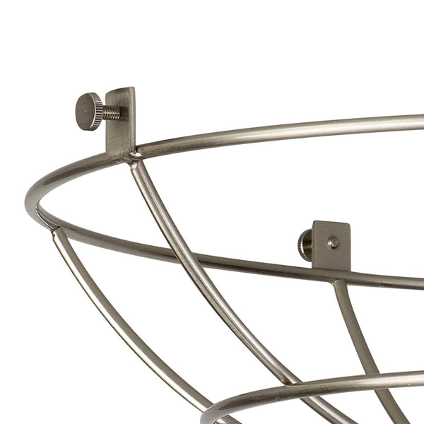 Abode Shallow Round 350mm Wire Cage Guard in Brushed Nickel