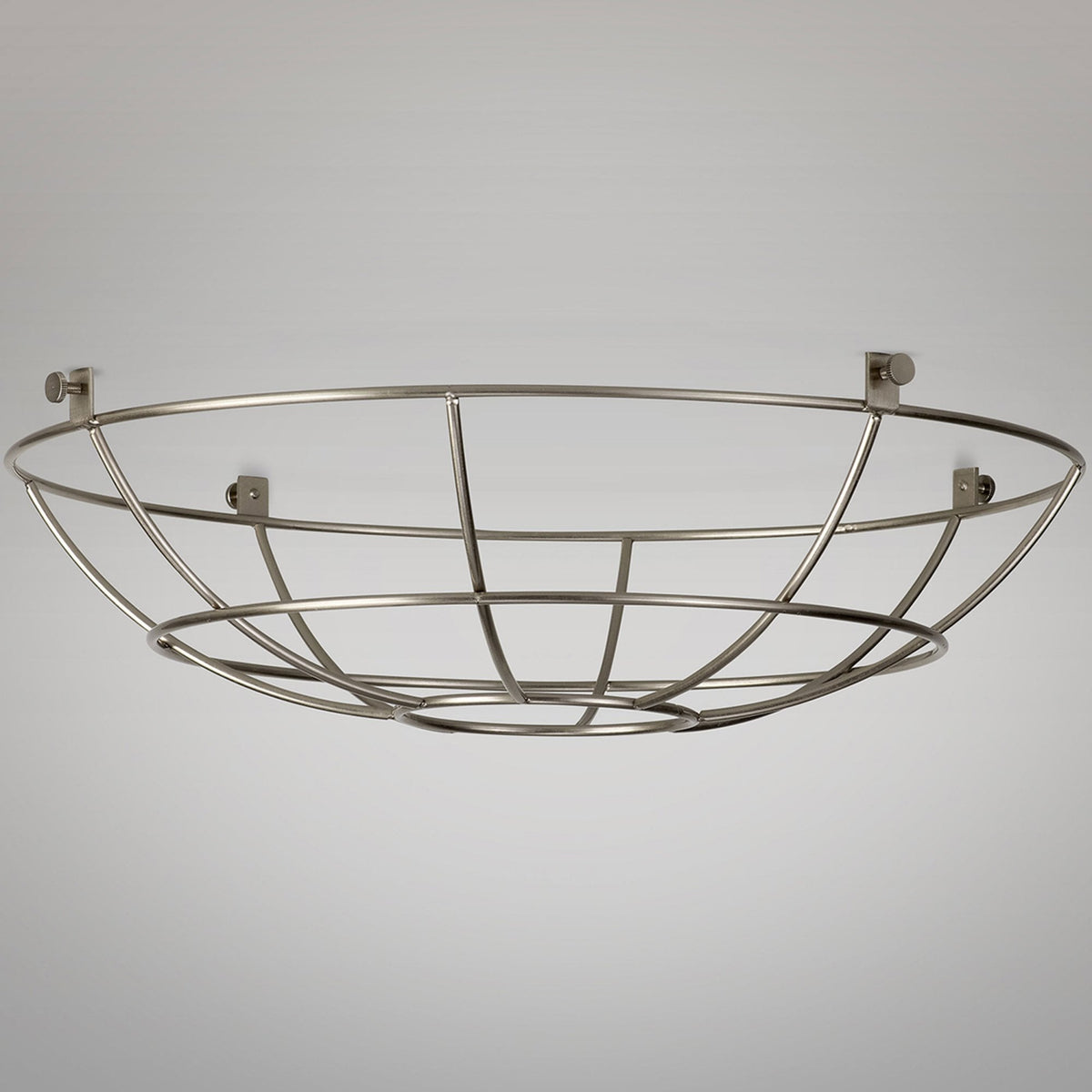 Abode Shallow Round 350mm Wire Cage Guard in Brushed Nickel