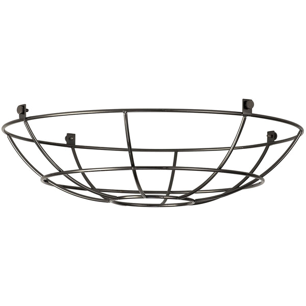 Abode Shallow Round 350mm Wire Cage Guard in Black Chrome