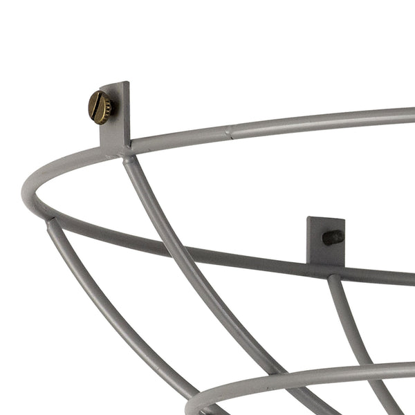 Abode Shallow Round 350mm Wire Cage Guard in Grey