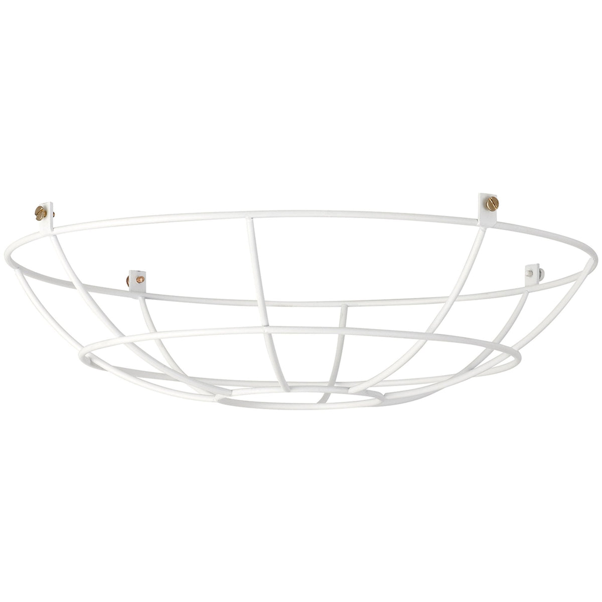 Abode Shallow Round 350mm Wire Cage Guard in White