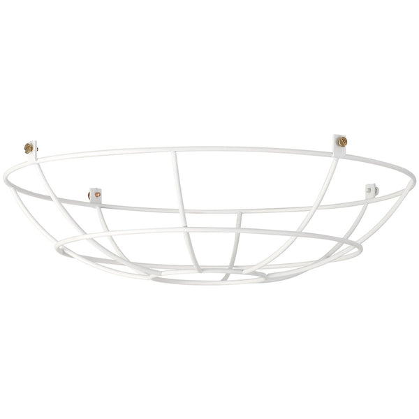 Abode Shallow Round 350mm Wire Cage Guard in White