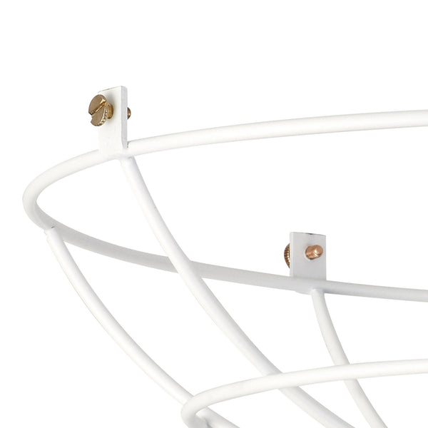 Abode Shallow Round 350mm Wire Cage Guard in White