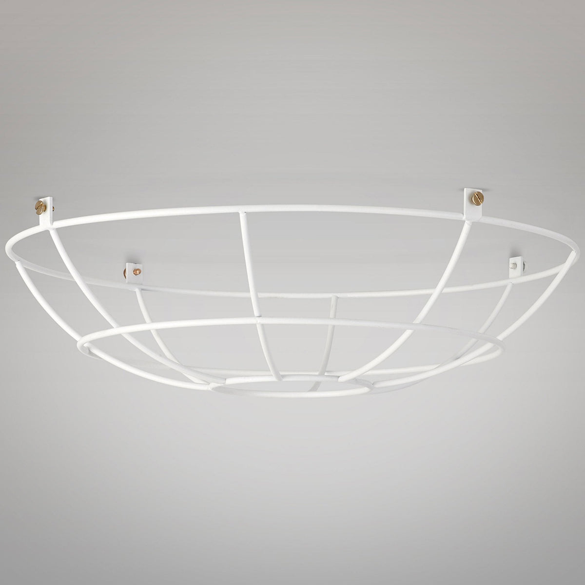 Abode Shallow Round 350mm Wire Cage Guard in White