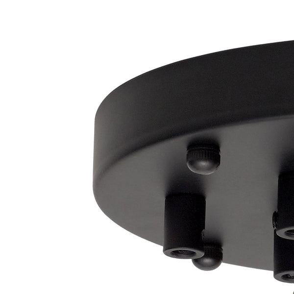 Abode Nine Cable Round Ceiling Rose in Black