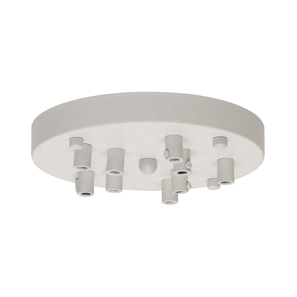 Abode Nine Cable Round Ceiling Rose in White