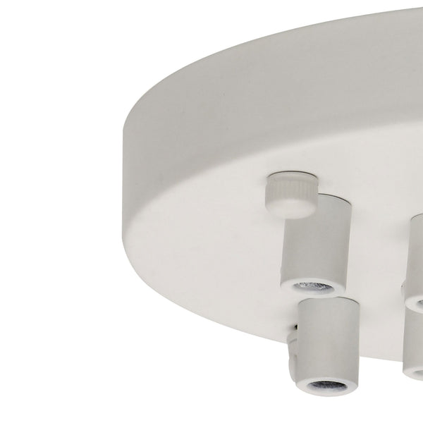 Abode Nine Cable Round Ceiling Rose in White
