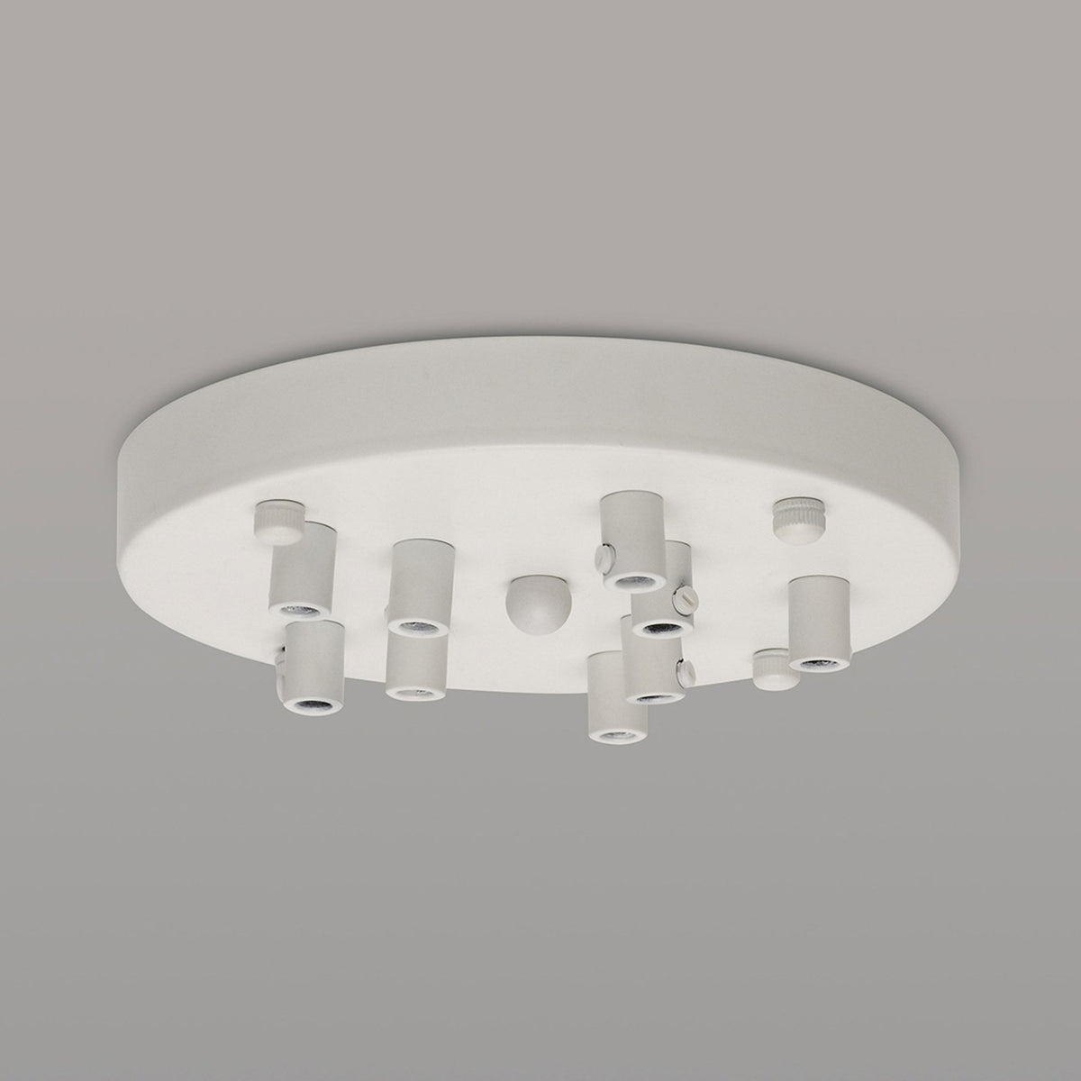 Abode Nine Cable Round Ceiling Rose in White