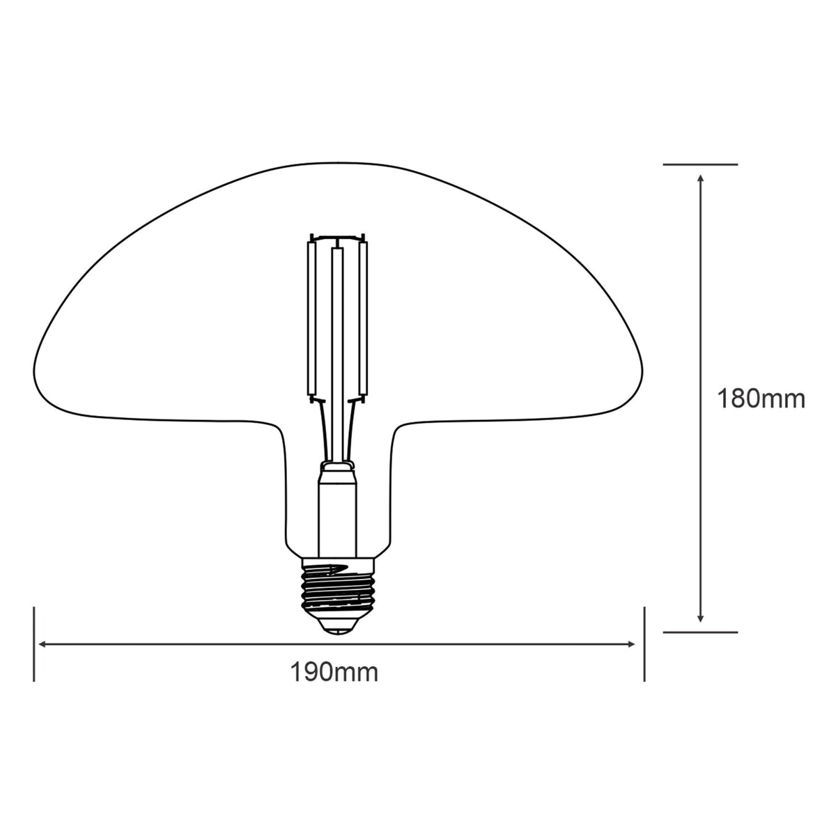 Classic Style E27 Smoked Type J Dimmable Extra Warm White LED 4W 2100K 120lm