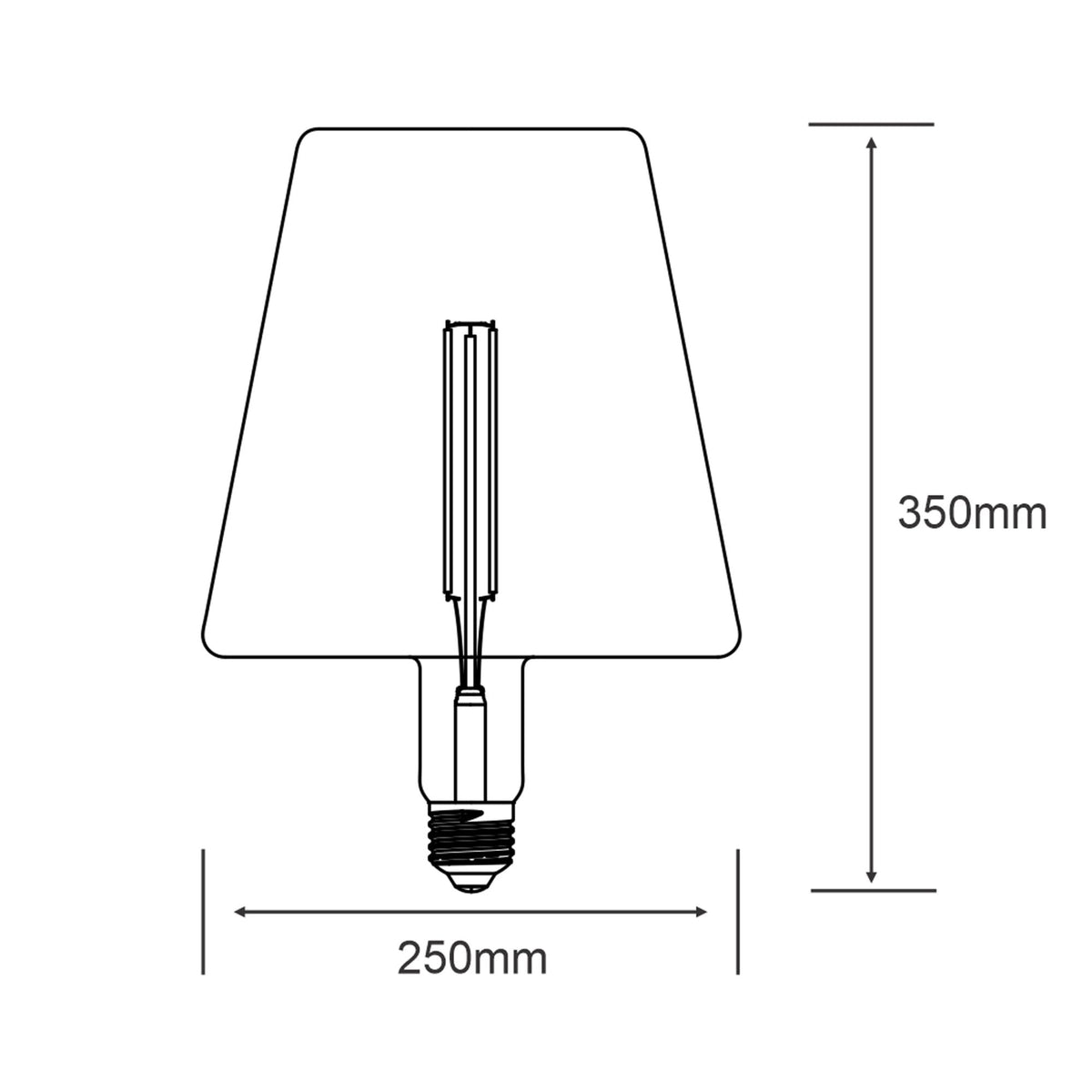 Classic Style E27 Smoked Type L Dimmable Extra Warm White LED 4W 2100K 120lm