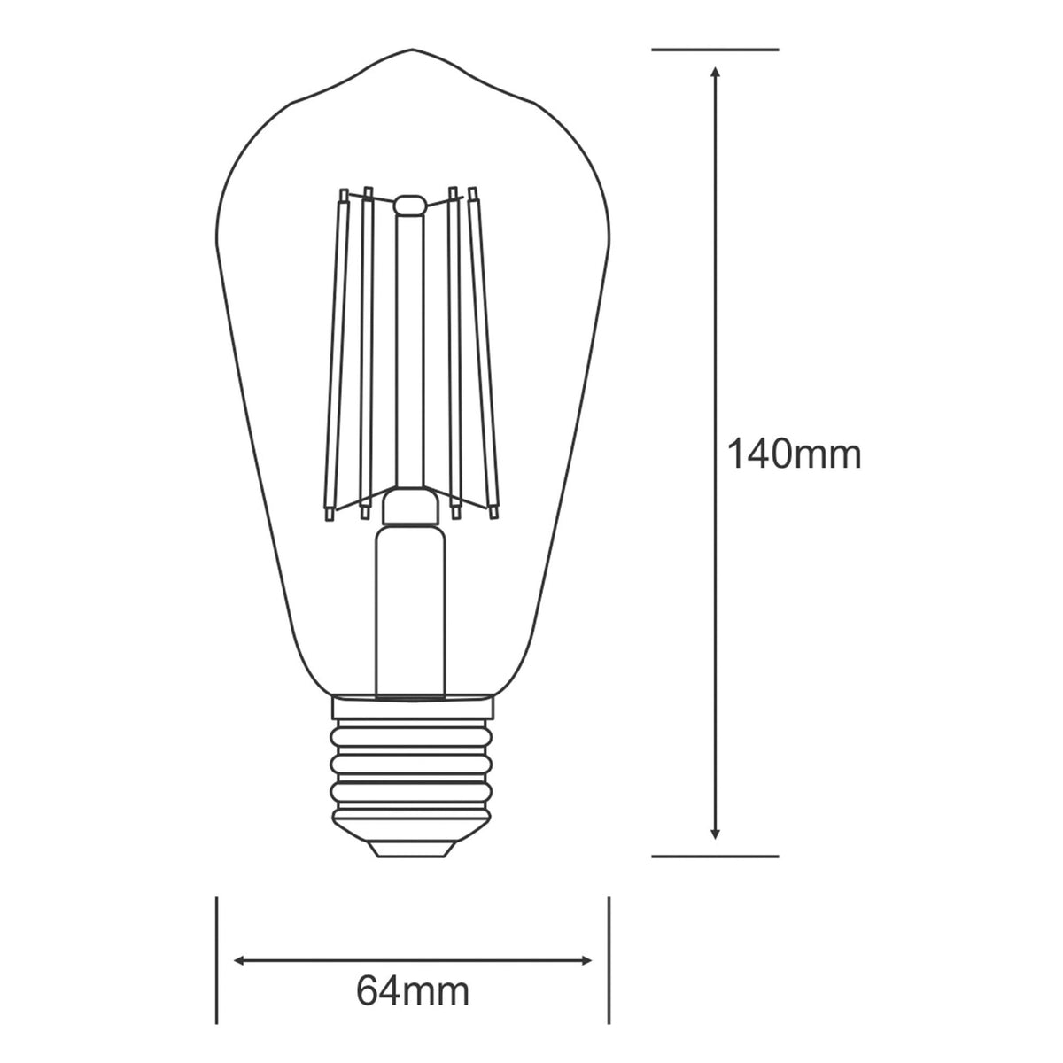 Vintage E27 Rustica Gold Extra Warm White LED 4W 2200K 330lm