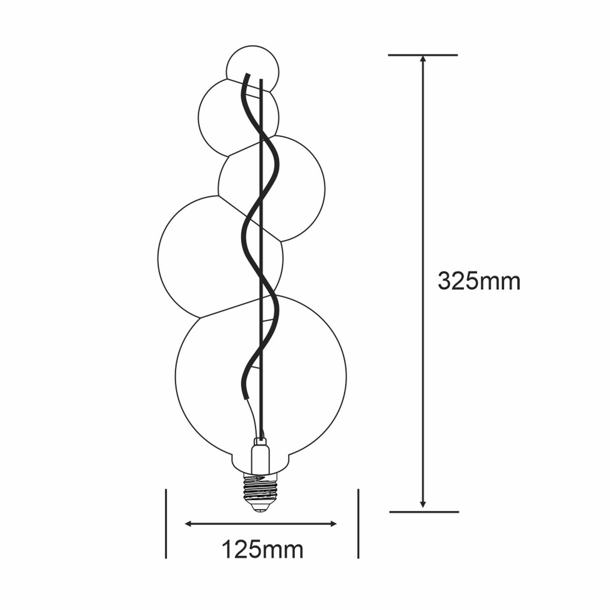 Classic Style E27 Amber Type A1 Dimmable Extra Warm White LED 4W 2100K 200lm