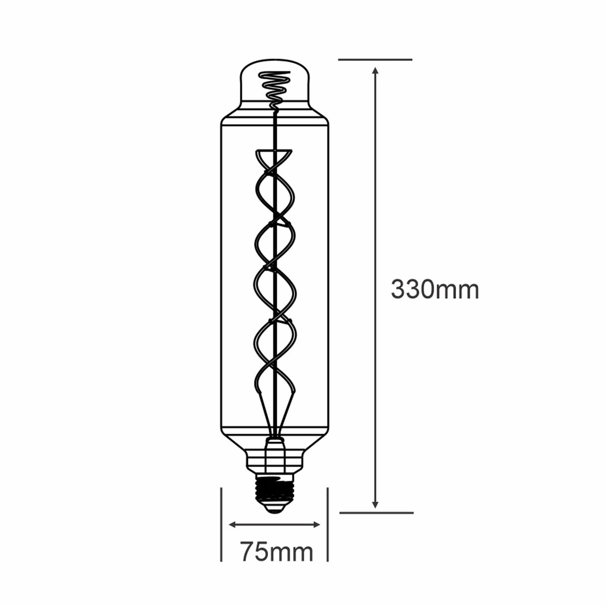 Classic Style E27 Smoked Type H Dimmable Extra Warm White LED 4W 2100K 120lm