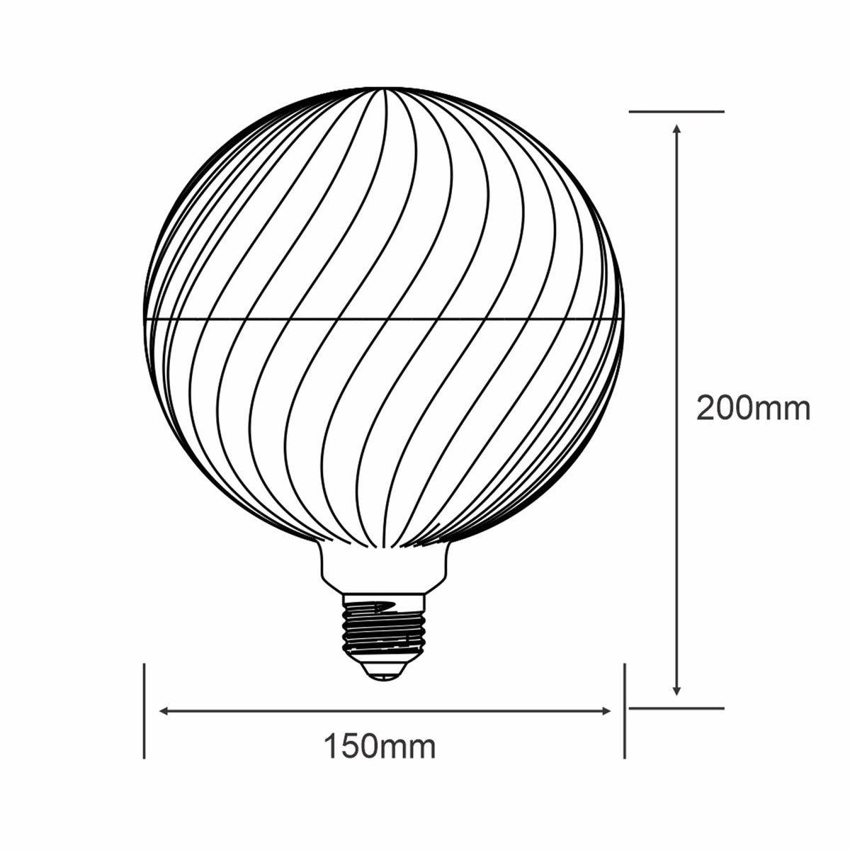 Classic Style Type O E27 Dimmable Warm White LED Opal Globe 4W 320lm 2700K