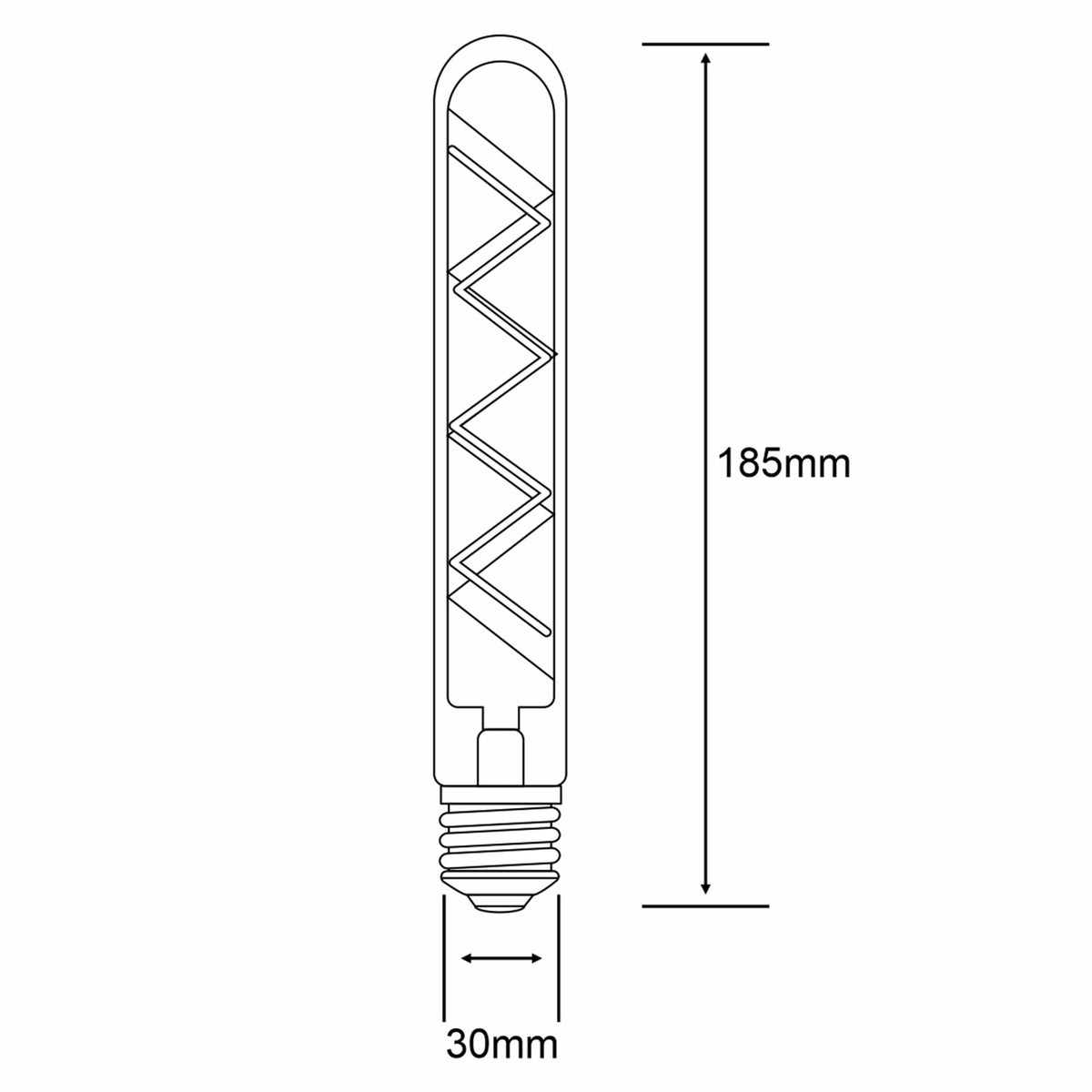 Classic Deco Gold E27 Dimmable Extra Warm White X Filament LED 185mm Tube 4W 1800K 300lm