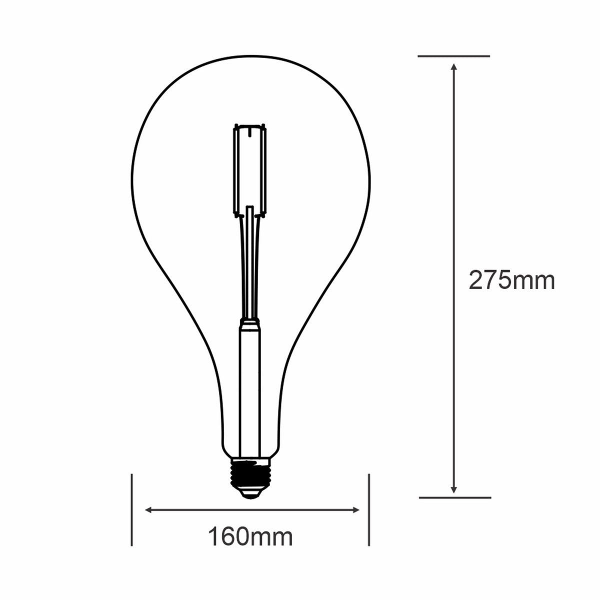 Classic Style E27 Smoked Type C Dimmable Extra Warm White LED 4W 2100K 120lm