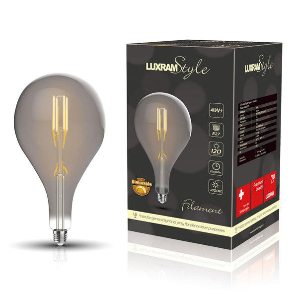 Classic Style E27 Smoked Type C Dimmable Extra Warm White LED 4W 2100K 120lm