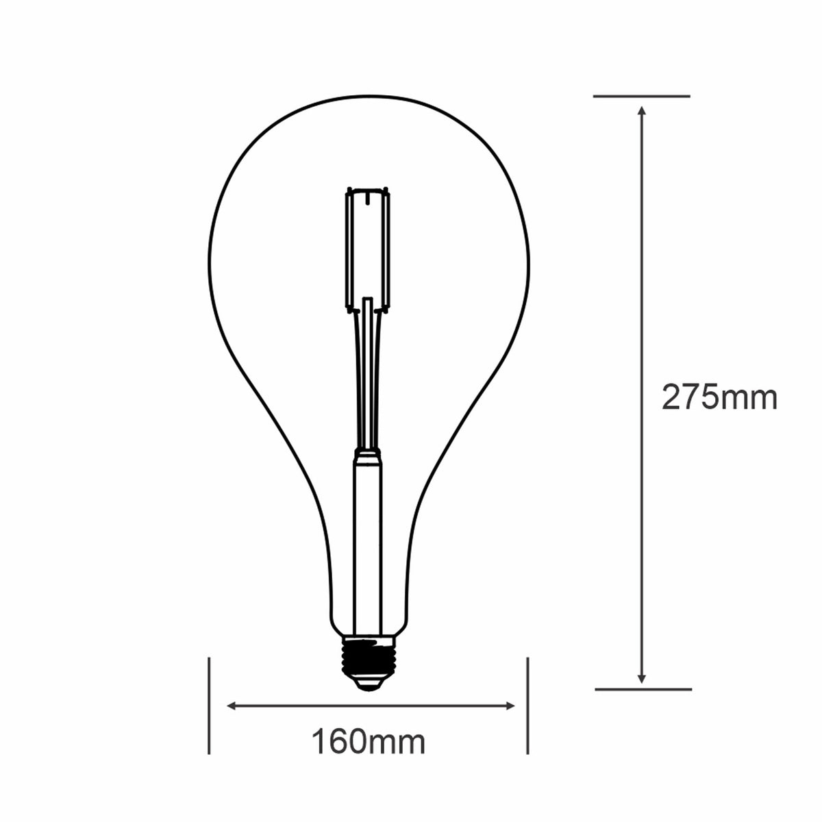 Classic Style E27 Amber Type D Dimmable Extra Warm White LED 4W 2100K 200lm