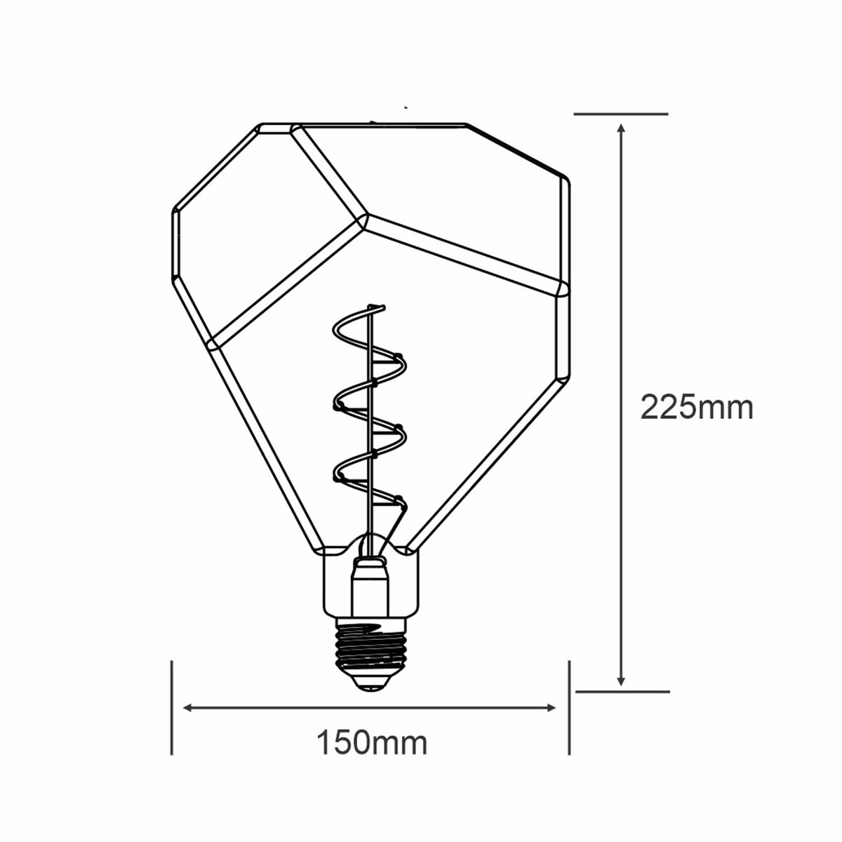 Classic Style Type E LED Lamp 4W 200lm E27 Amber 2100K Dimmable Lamp