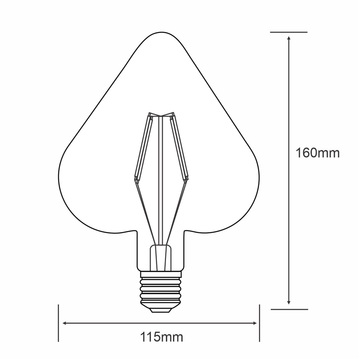Classic Style E27 Amber Love Dimmable Extra Warm White LED 4W 2100K 200lm