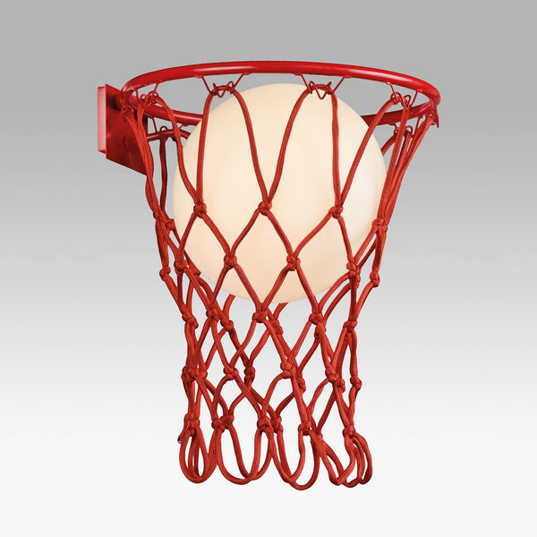 Basketball Wall Light in Matt Red