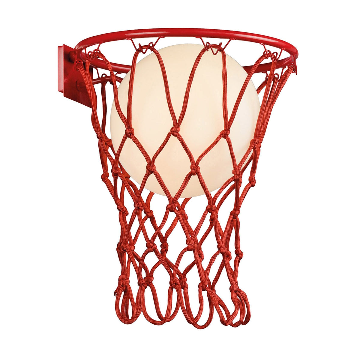 Basketball Wall Light in Matt Red