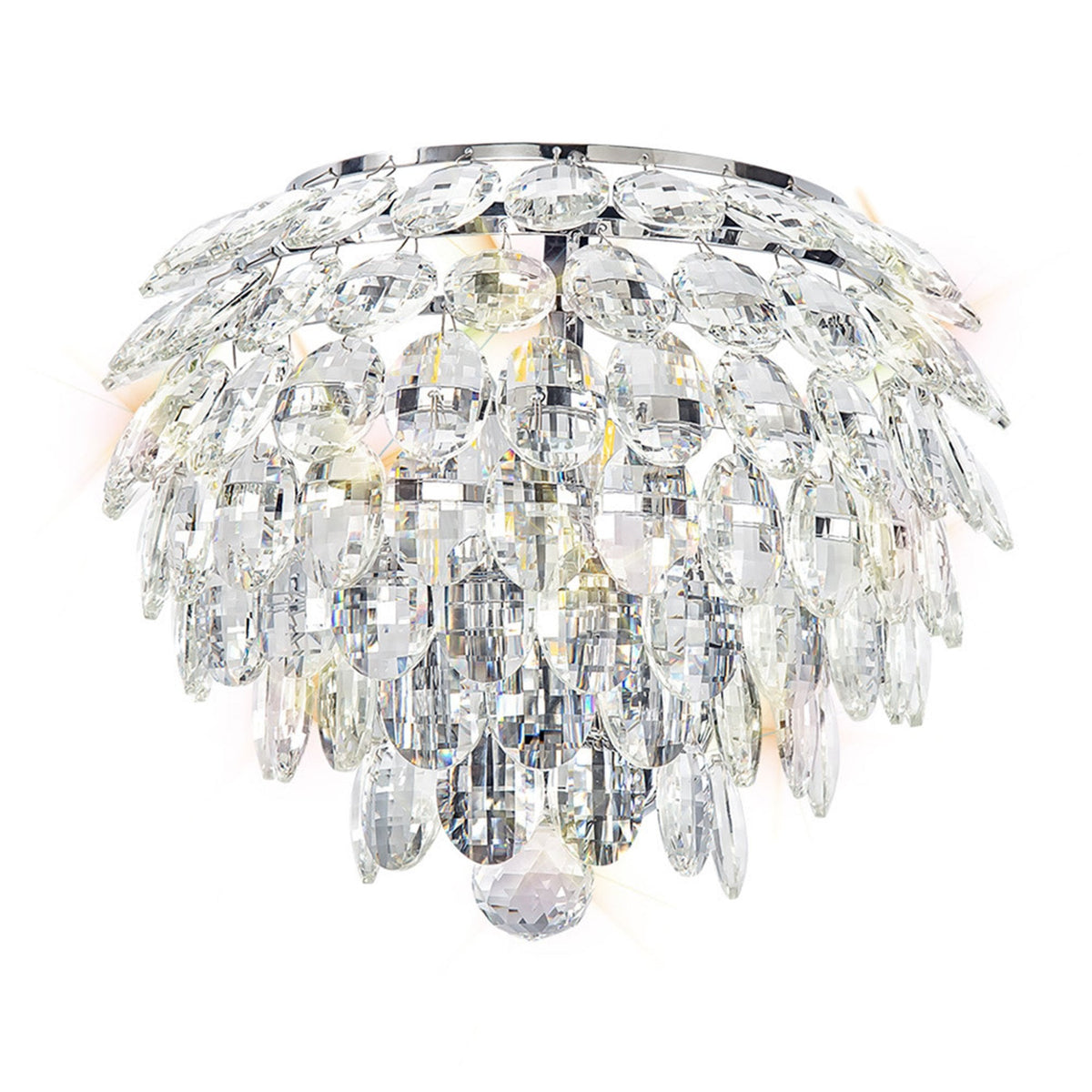 Coniston 2 Light Clear Crystal Wall Light in Chrome