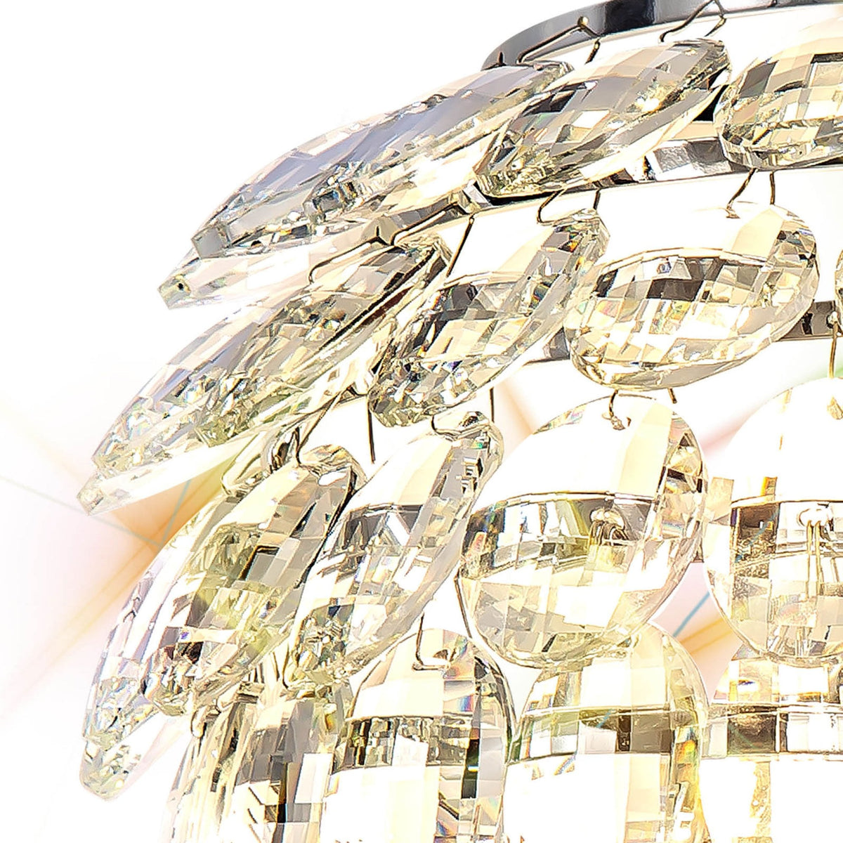 Coniston 2 Light Clear Crystal Wall Light in Chrome