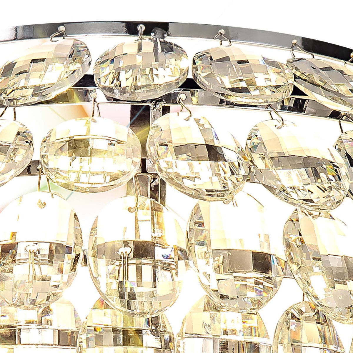 Coniston 2 Light Clear Crystal Wall Light in Chrome
