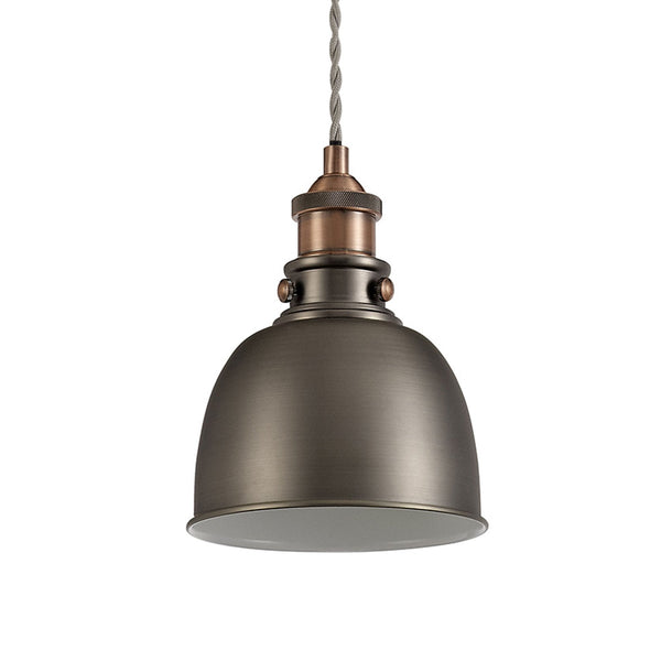 Croyde Small 160mm Pendant in Antique Silver & Copper
