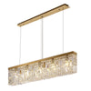 Lustleigh 102 x 9cm Linear Pendant Chandelier in Polished Gold & Crystal